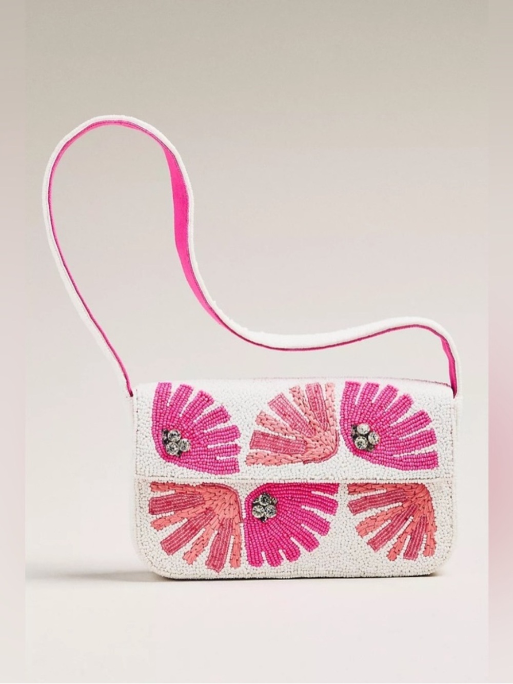 Anthropologie The Fiona Beaded Bag: Floral Edition